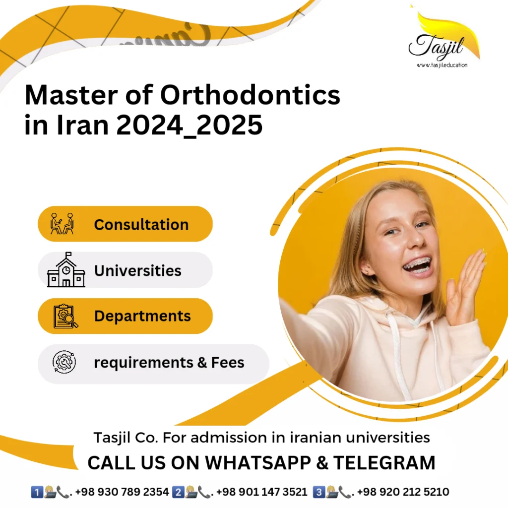 admission office for iranian universities Master of Orthodontics in Iran