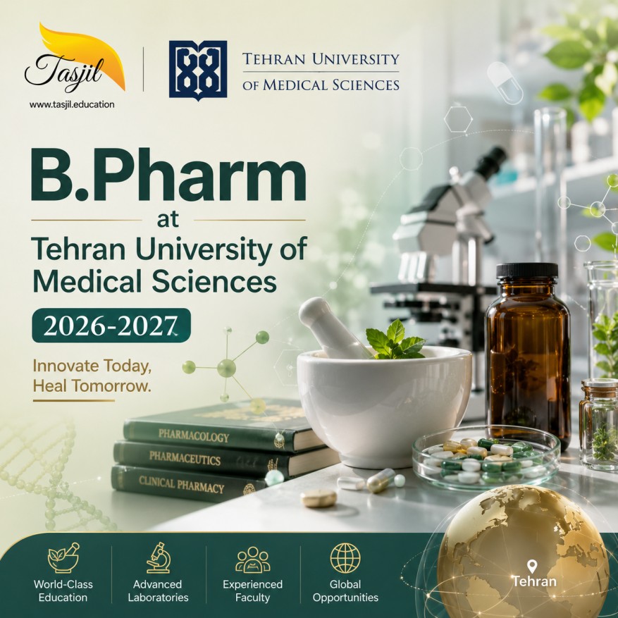 B.Pharm at Tehran University of Medical Sciences 2026-2027