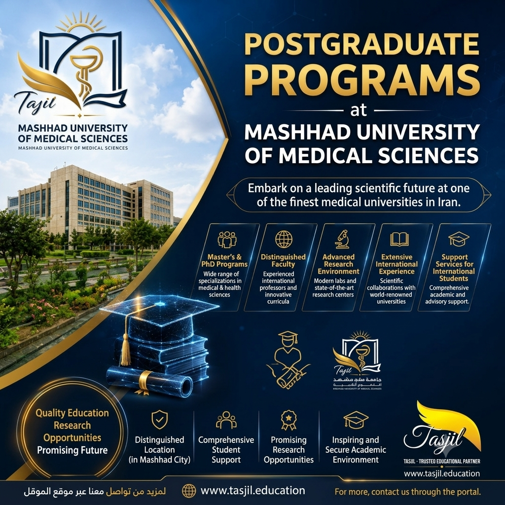 Postgraduate Programs at Mashhad University of Medical Sciences 2026 – 2027