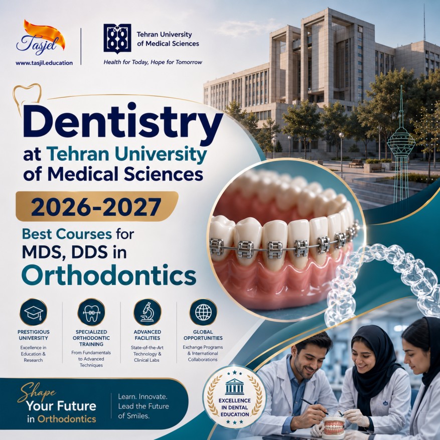 admission office for iranian universities Dentistry at Tehran University of Medical Sciences 2026-2027 Best Courses for MDS, DDS in Orthodontics