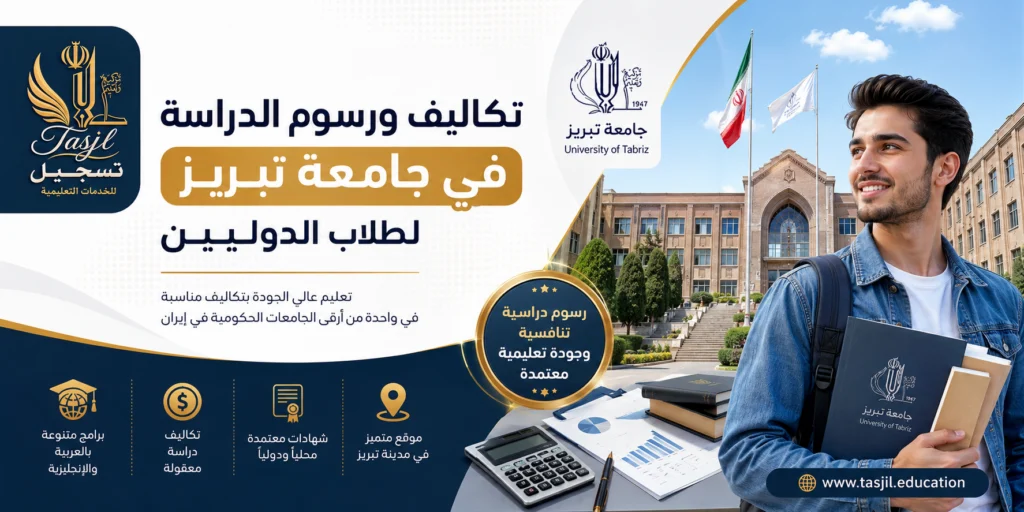 تكاليف ورسوم الدراسة في جامعة تبريز للطلاب الدوليين