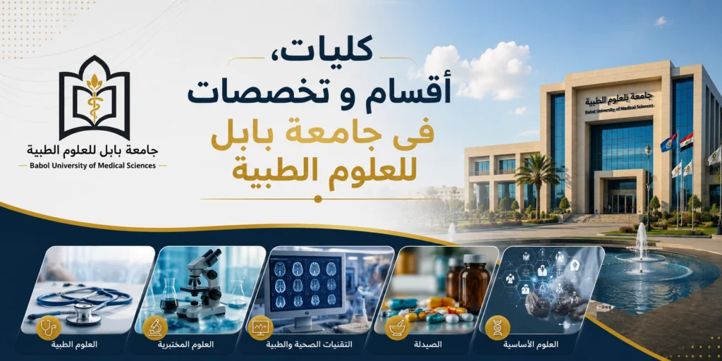 كليات وأقسام جامعة بابل للعلوم الطبية