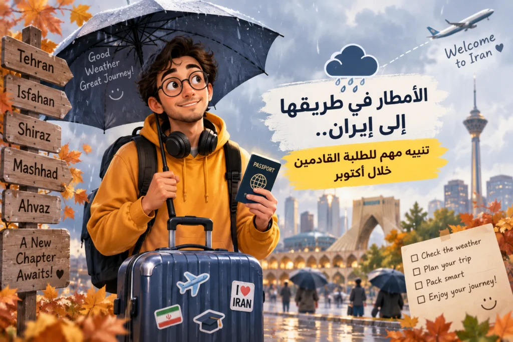 الدراسة تبدأ.. والأمطار أيضاً! تنبيه للقادمين إلى إيران في أكتوبر 2026